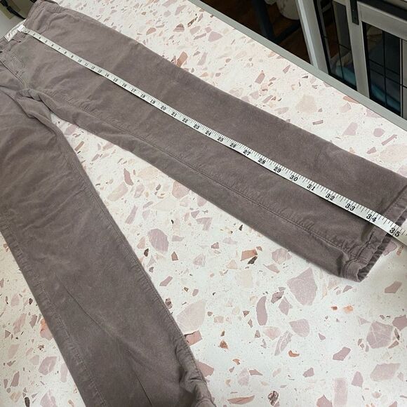 AG Adriano Goldschmied Anthropologie Stevie slim straight Ankle velvet Pants siz - Picture 6 of 9